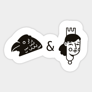 Rook and Queen small logo Sticker